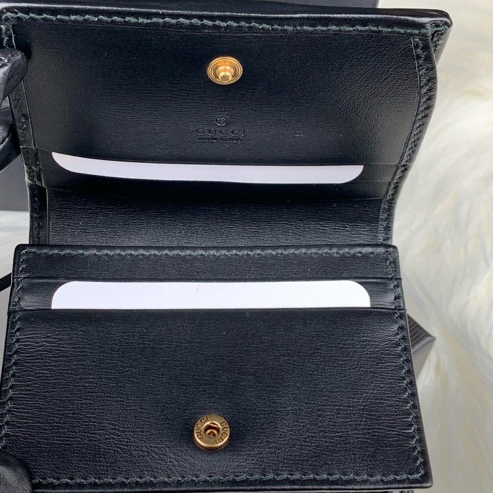 Gucci Trapuntata Leather Flap Card Case Wallet - Picture 7 of 13